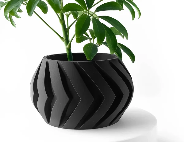 maceta chevron noir